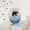 Pavilion Gift Company - Happy Place - 18 oz Stemless Wine Glass - Drinkware - 4 of 4