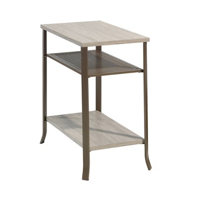 Center City Wood & Metal Accent Side Table Champagne Oak - Sauder