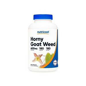 Nutricost Horny Goat Weed Capsules (600 MG) (180 Capsules) - 1 of 4