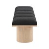 Meridian Furniture,Pavilion Black Boucle Fabric Bench - 3 of 4