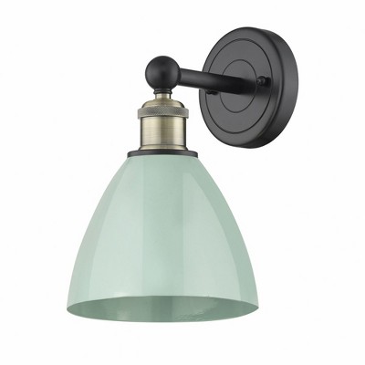 Plymouth Dome - 1 Light Wall Sconce In Industrial Style-12 Inches Tall and 7.5 Inches Wide