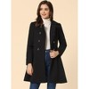 INSPIRE CHIC Women's Winter Overcoat Turn Down Collar Belted Double Breasted Long Coat - 2 of 4