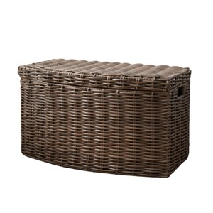 SEVOBAL Laundry Bags and Baskets Round Woven Basket Durable and Lightweight Design with Handles for Organizing Towels, Toys, Brown, 14"*8.5"*15" - 1 of 4