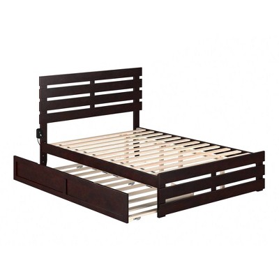 Full Oxford Bed With Footboard And Twin Trundle Espresso - Afi : Target
