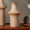 ChicFurnit Decorative Vases Elegant Flower Vase Florero Handcrafted Vase Tabletop Vase Modern Vase for Living Room Decor, Beige, 8"*8"*13.5" - 4 of 4