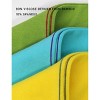 SERISIMPLE Women Rayon Bamboo Thin Vivid Color Super Soft Stretchy Crew Socks Yellow Medium 3 Pairs - 4 of 4