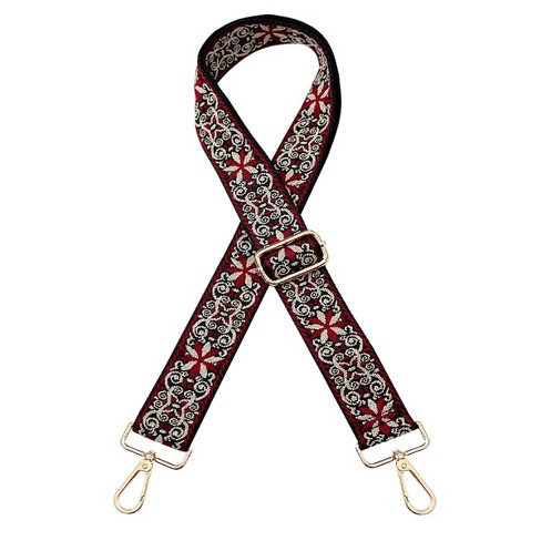 Wrapables Wide Adjustable Crossbody Handbag Strap, Women's Replacement Bag Strap for Purses, Red Starflower - image 1 of 4