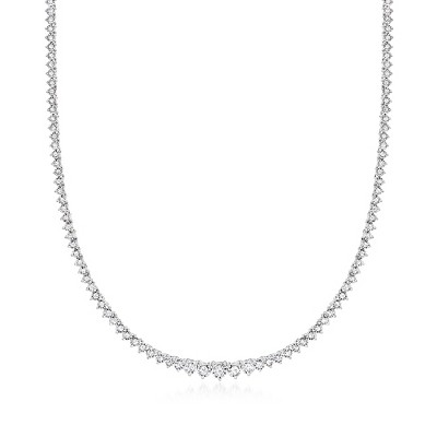 Ross-Simons 2.00 ct. t.w. Graduated Lab-Grown Diamond Tennis Necklace in Sterling Silver