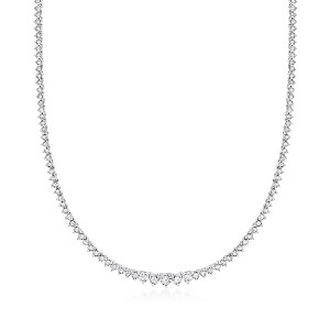 Ross-Simons 2.00 ct. t.w. Graduated Lab-Grown Diamond Tennis Necklace in Sterling Silver - 1 of 3