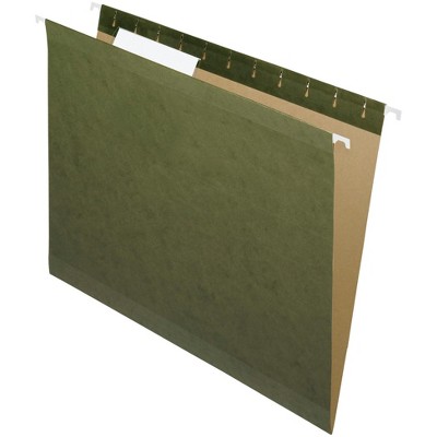 Pendaflex Reinforced Hanging File Folders, 1/3 Cut Tabs, Letter Size, Green, Pack of 25