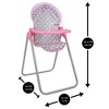 Cotton Candy Pink Foodie Doll Highchair in Grey Polka Dots Fits Dolls Up to 21" - 3 of 4