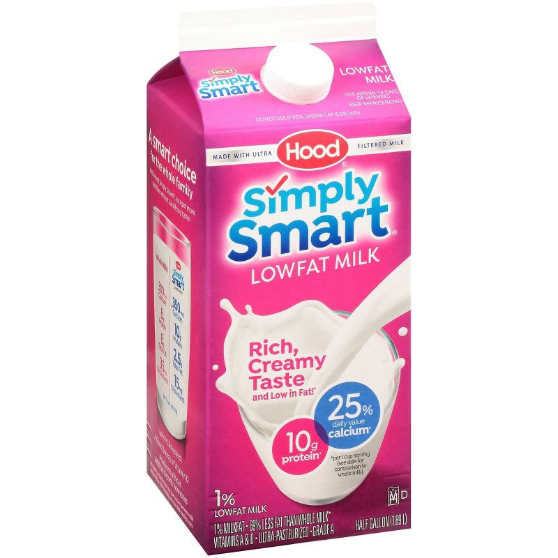 Hood Simply Smart 1% Low Fat Milk - 0.5gal, 5 of 8