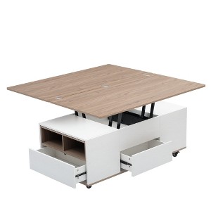 NicBex Modern Rectangle Coffee Table with Lift Top and 3 Storage Drawers for Living Room - 1 of 4