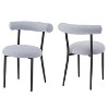Lyngins Modern Dining Chairs Set of 2,Kitchen Chairs with Curved Open Backrest for Living Room,Meeting Room,Bedroom - 2 of 4
