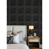 Brewster Peel and Stick 1pc Wallpaper Carved Floral Black - 3 of 4