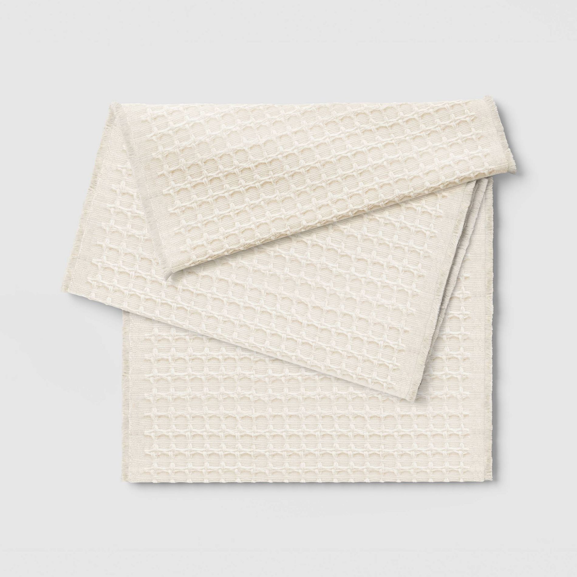 72"x14" Solid Textured Table Runner Ivory - Threshold™