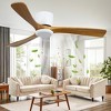 Wanze of Ocean 42 in. 3-Blade Flush Mount Ceiling Fan with Remote, Reversible DC Motor, 6 Speeds, White - 2 of 4