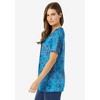 Woman Within Plus Size Perfect Printed Short-Sleeve Scoopneck Tee - 4 of 4