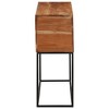 vidaXL Console Table 43.3"x11.8"x29.5" Solid Wood Acacia and Iron - 3 of 4