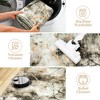 Washable Area Rug Contemporary Abstract Rug for Bedroom with Non Slip Backing Low Pile Soft Marble Printed Floor Carpet - 4 of 4