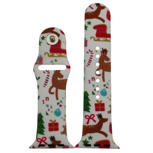 Olivia Pratt Christmas Printed Silicone Apple Watch Band - 1 of 4