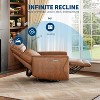 Power Recliner Chair, Swivel Rocker Chair for Adults, Upholstered Fabric Glider Recliner Nursery Chair with USB Ports - 4 of 4