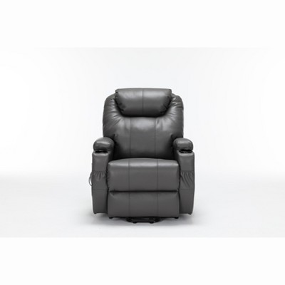 Hybition Large Power Lift Recliner Chair Sofa with Massage and Heat  , 3 Positions, Cup Holders, and USB Ports, Faux Leather