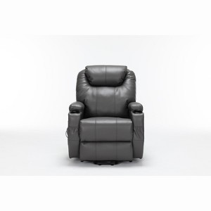 Hybition Large Power Lift Recliner Chair Sofa with Massage and Heat  , 3 Positions, Cup Holders, and USB Ports, Faux Leather - 1 of 4