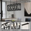 PAKOKULA Industrial 5 light Black Rustic Oval Island Pendant Light Linear Chandelier - 4 of 4