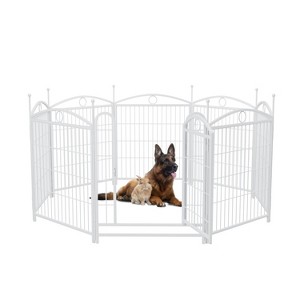 Dog Playpen 32 Inch 8 Panels, Heavy Duty Metal Pet Playpen Indoor Outdoor Exercise Pen with Doors for Large Medium Small Dogs Indoor Outdoor - 1 of 4