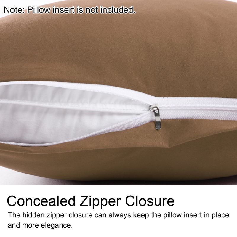 PiccoCasa Soft Microfiber Body Pillow Cover with Zipper Closure Long Pillowcases, 4 of 10