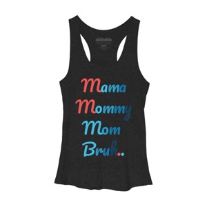 Women's Design By Humans Mother's Day Mama Mommy Mom Bruh By prsfashion Racerback Tank Top - 1 of 2