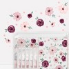 Sweet Jojo Designs Girl Wall Decal Stickers Art Nursery Décor Watercolor Floral Red Pink Grey 4pc - 2 of 3
