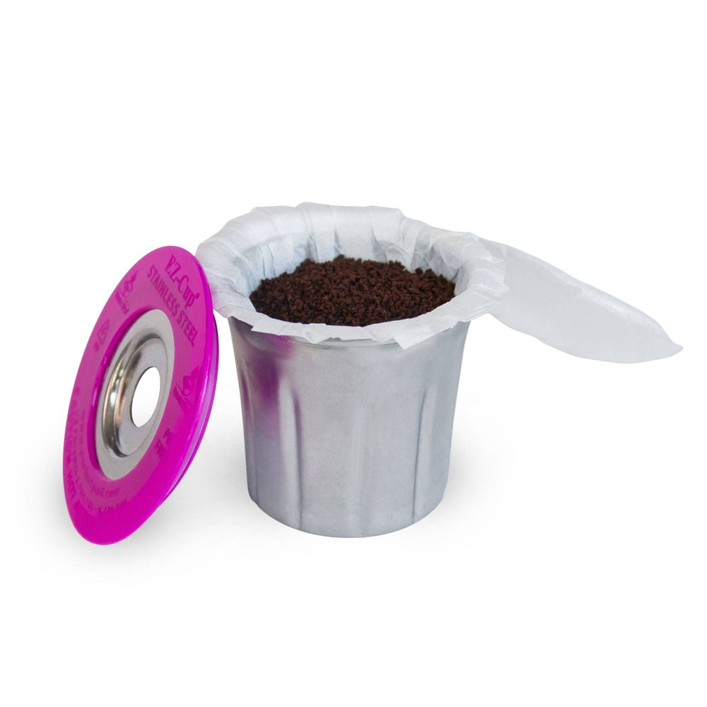 Perfect Pod EZ-Cup Stainless Steel Reusable Coffee Pod with 25 Disposable Paper Filters