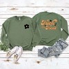 Simply Sage Market Women's Graphic Sweatshirt Trick Or Treat Flowers Front and Back - 3 of 4