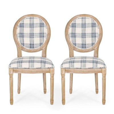 Set Of 2 Phinnaeus French Country Fabric Dining Chairs Christopher Knight Home Target