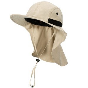 Solaris Wide Brim Sun Hat with Neck Flap - UV Protection for Men & Women - 1 of 4