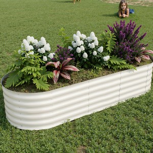 COZONY Galvanized Raised Garden Bed, Tall Metal Planter Box for Vegetables, Flowers and Herbs - 1 of 4
