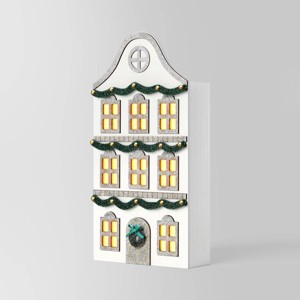 Christmas Lit Mantle House White - Wondershop™ - 1 of 3