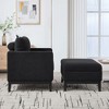 CAVINAS Farmhouse Upholstered Accent Armchair with Ottoman&Reversible Lid Coffee Table,Boucle Lounge Chair for Living Room&Bedroom - 3 of 4