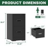 NicBex Locking File Cabinet with Drawers, Metal Space Saving Vertical Cabinet for Home & Office, Fits Letter/A4/Legal Files, Assembly Required, Black - 4 of 4