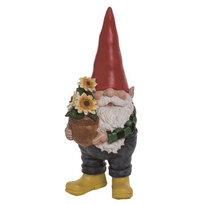 Transpac Resin 12" Multi Spring Garden Gnome Figurine