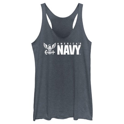 Women's United States Navy America's Eagle Logo Racerback Tank Top : Target