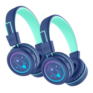 MEE audio KidJamz KJ55BT (2 Pack) Safe Listening Bluetooth Wireless Kid's Headphones with LED Lights - 1 of 4