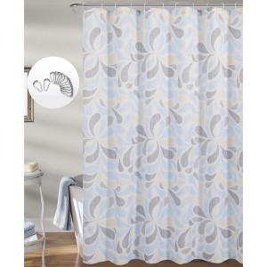 Dainty Home 3D Printed Textured Waffle Weave 13 Piece Shower Curtain Set - 1 of 4