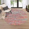 Washable Modern Braided Printed Rug Non Slip Low Pile Rug Soft Solid Throw Floor Cover Foldable Indoor Carpet for Living Room Bedroom Playroom - 2 of 4