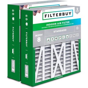 Filterbuy 20x23x5 Air Filter (2-Pack), Pleated MERV 8 Dust Defense HVAC AC Furnace Air Filters for Bryant, Carrier, BDP, Day & Night, & Payne - 1 of 4