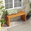 Tangkula 36 Inch Patio Bench All-Slat Acacia Wood Loveseat for 2 People 800 lbs Capacity - 4 of 4