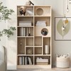 QingMoon Cat Tower Bookshelf, Wooden Cat Tree Display Case, Storage Rack with Multiple Climbing Levels and Hideaway Holes for Living Room or Office - 4 of 4