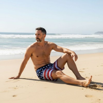 Burnside Men's Boardshorts Stars and Stripes USA | Red, White, Blue 30 — фото 4